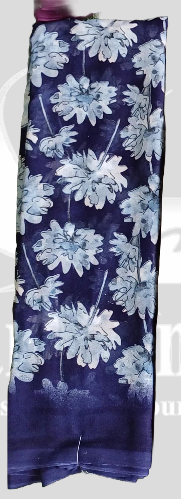 Reniyal(Heavy) Floral Printed Saree &ndash; SMARTLK1002 &ndash; Navy Blue Mix